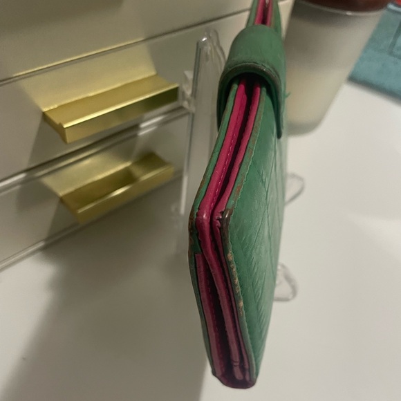 Valentino Rudy Croc Embossed long Bifold wallet UC - Picture 7 of 13